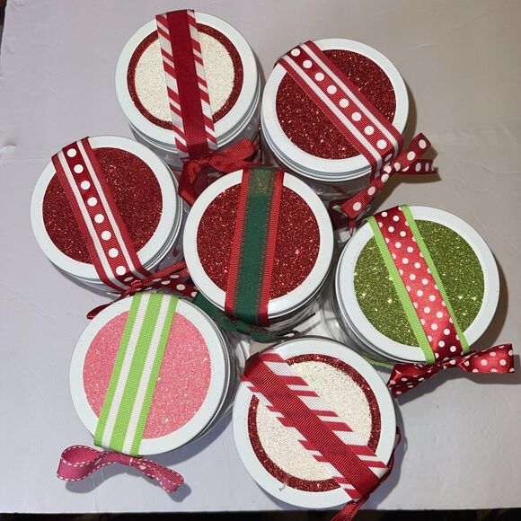 Christmas Decorated Jars Empty Ready To Fill (7) Included Quart Size See Photos - Picture 16 of 16